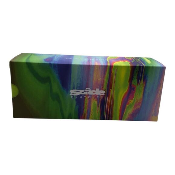 SZADE NIB Booth Sustainable On Trend Squared Off Heavy Cream/Prussian Sunglasses - Picture 3 of 16